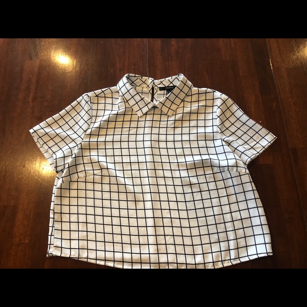 Forever 21 cropped collar shirt